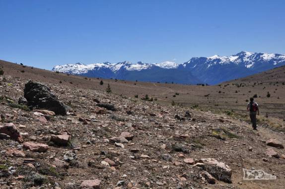 Voltando do cume do Cerro Piltriquitrón, em El Bolsón, na Argentina